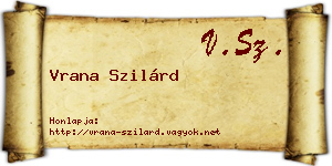 Vrana Szilárd névjegykártya