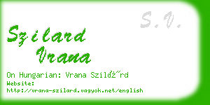 szilard vrana business card